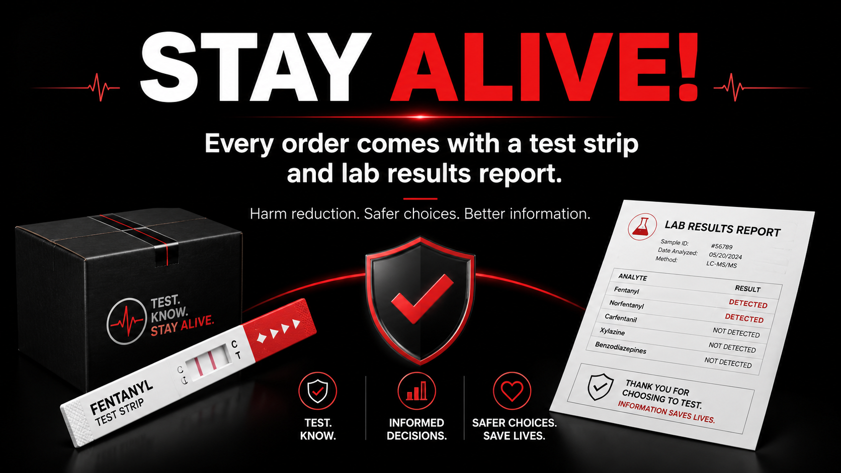 Stay Alive harm reduction awareness campaign